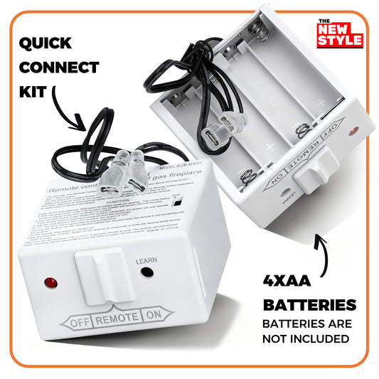 Gas Fireplace Remote Control Kit, On/Off Remote Control,for Millivolt Valve System, Replace for skytech 1420-A,1420TH-A,1001-A,1001TH-A -TX 3001,Napoleon F45,Acumen RCK-IW,and More