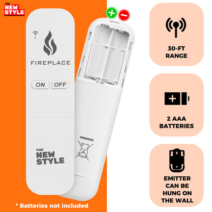 Gas Fireplace Remote Control Kit, On/Off Remote Control,for Millivolt Valve System, Replace for skytech 1420-A,1420TH-A,1001-A,1001TH-A -TX 3001,Napoleon F45,Acumen RCK-IW,and More