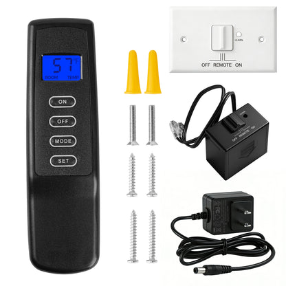 Gas Fireplace Remote Control Kit,Thermostat, On/Off , Countdown Timer,DC Adapter option,for Millivolt Valve System, Replace for skytech 1420-A,1420TH-A,1001-A,1001TH-A, Acumen RCK ,and More