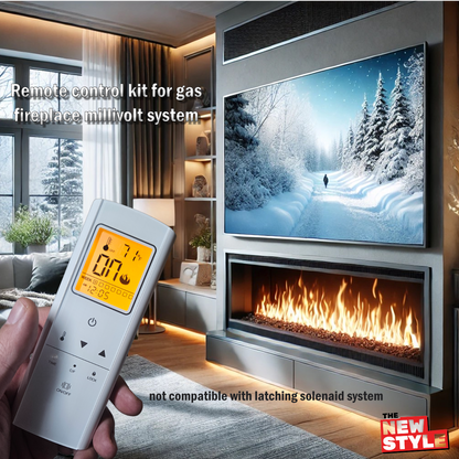 Gas Fireplace Remote Control Kit,Thermostatic On/Off Remote Control Set image 1