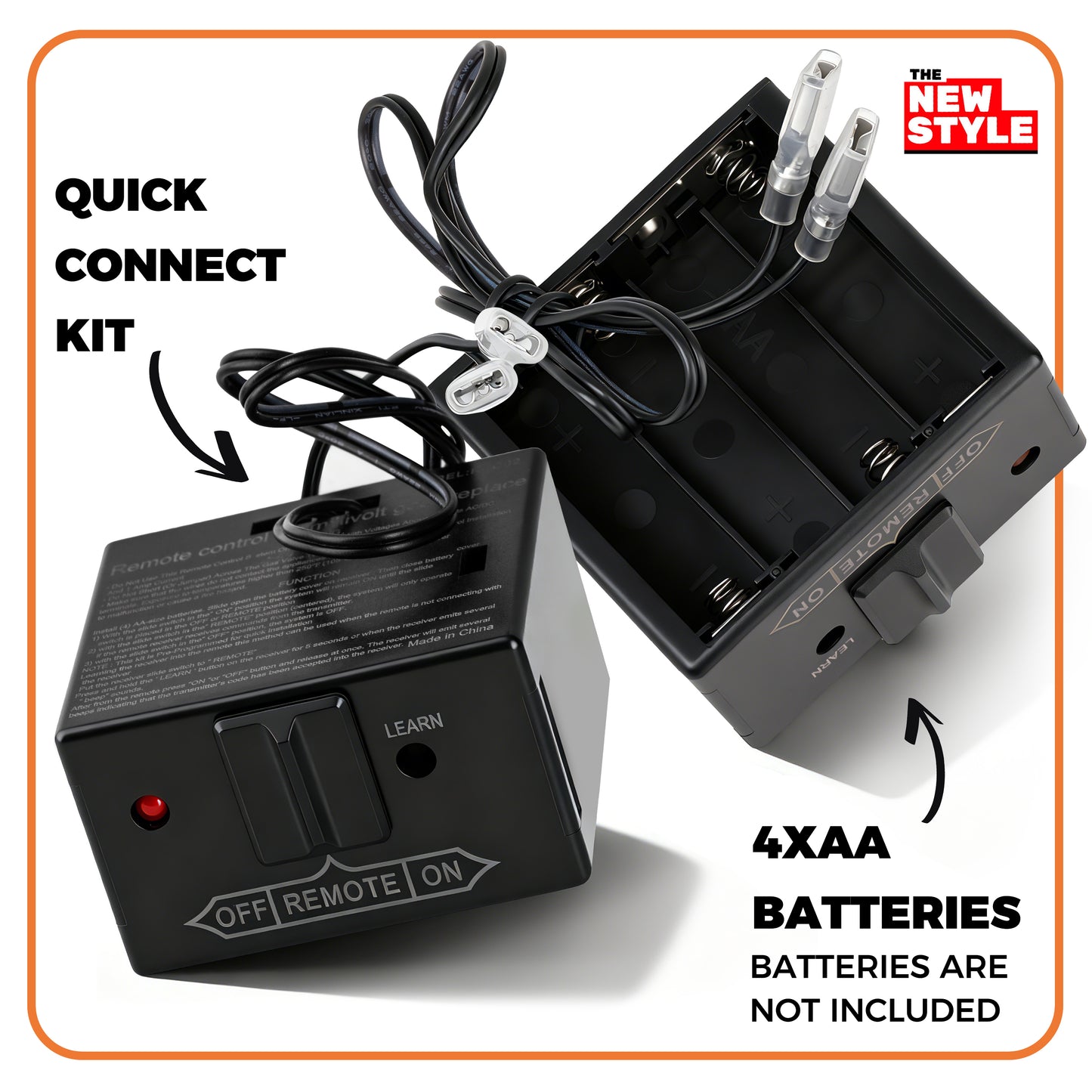 Gas Fireplace Remote Control Kit, On/Off Remote Control,for Millivolt Valve System, Replace for skytech 1420-A,1420TH-A,1001-A,1001TH-A -TX 3001,Napoleon F45,Acumen RCK-IW,and More