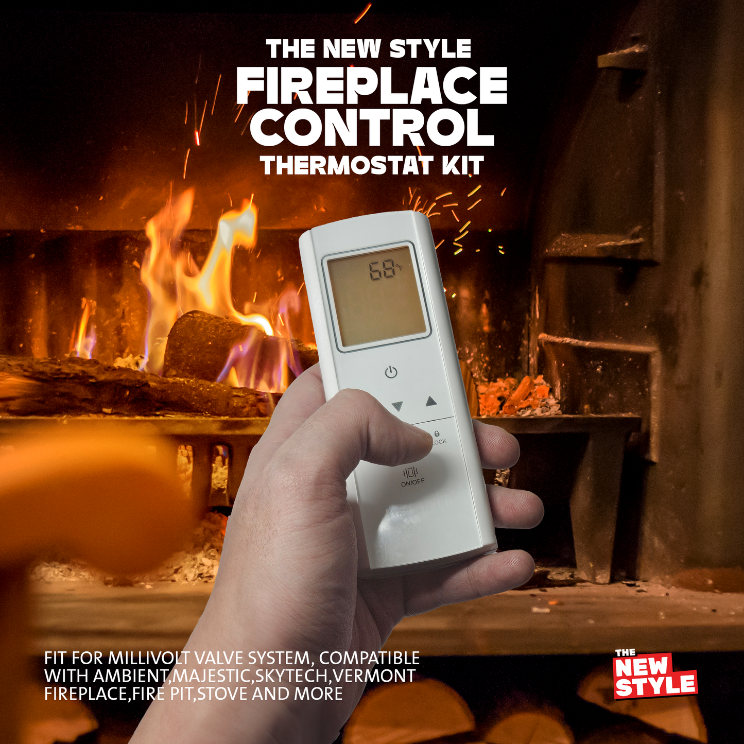 Gas Fireplace Remote Control Kit,Thermostatic On/Off Remote Control Set image 7