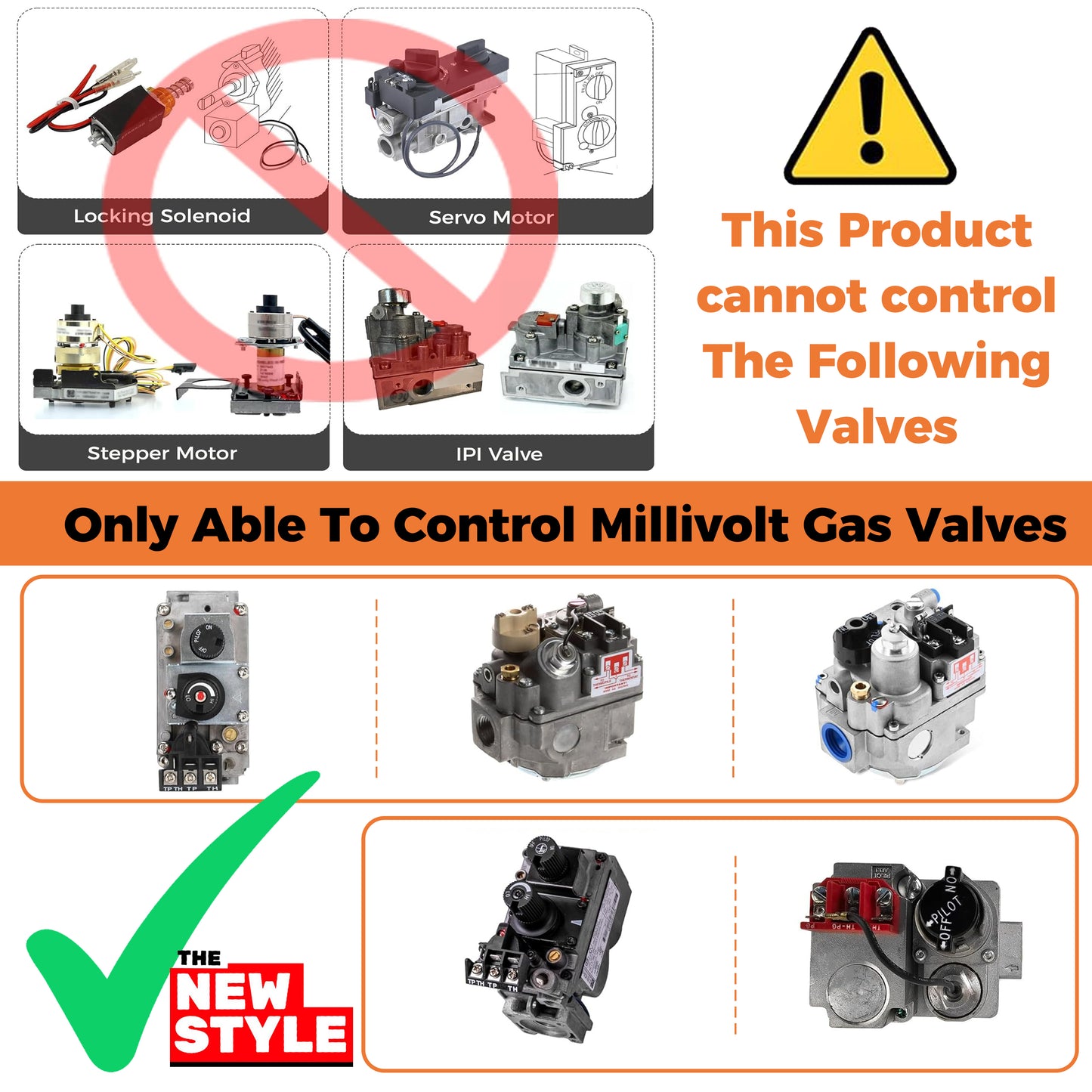 Fireplace Remote Control Kit,Thermostat, On/Off Remote Control, Timer, LCD Screen, Touch Key Buttons for Millivolt Valve System, Replace for skytech 1420-A, 1420TH-A, 1001-A, 1001TH-A and More.