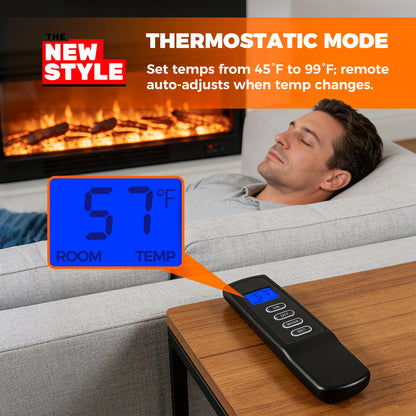 Gas Fireplace Remote Control Kit,Thermostat, On/Off , Countdown Timer,DC Adapter option,for Millivolt Valve System, Replace for skytech 1420-A,1420TH-A,1001-A,1001TH-A, Acumen RCK ,and More