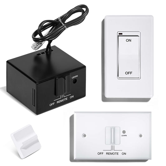 Wall Switch Remote Control Kit,On/Off Wall Mounted Control Set for Millivolt Gas Fireplace Valve System, Compatible with Ambient,Majestic,Skytech,Vermont Fireplace,Fire Pit,Stove and More