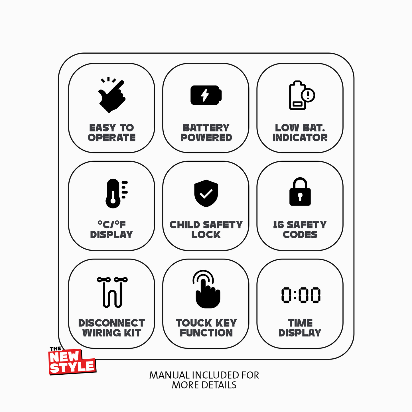 Touch Screen Thermostatic Remote Control , for Millivolt Gas Fireplace System image 7