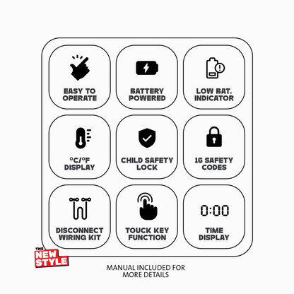 Touch Screen Thermostatic Remote Control , for Millivolt Gas Fireplace System image 7